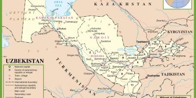 Térkép Üzbegisztán politikai 