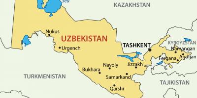 Fővárosa Üzbegisztán térkép